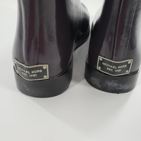 Michael Kors dark purple Rain Boots, sz 10 EUC - Picture 5 of 8